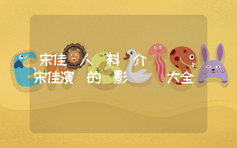 宋佳個人資料簡介，宋佳演過的電影電視劇大全插圖